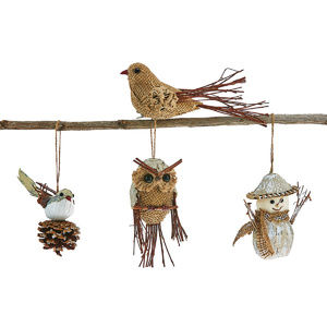 Lg Woodland Animal Handmade Assortment Ornaments